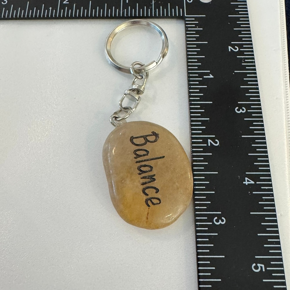 Inspirational Stone Keychain Balance Zen Meditation Gift